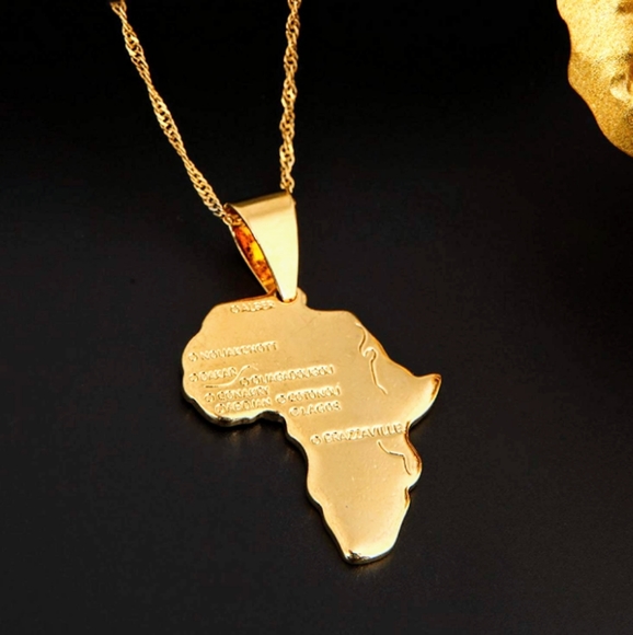 🌍Gold African Pendant - Picture 2 of 7
